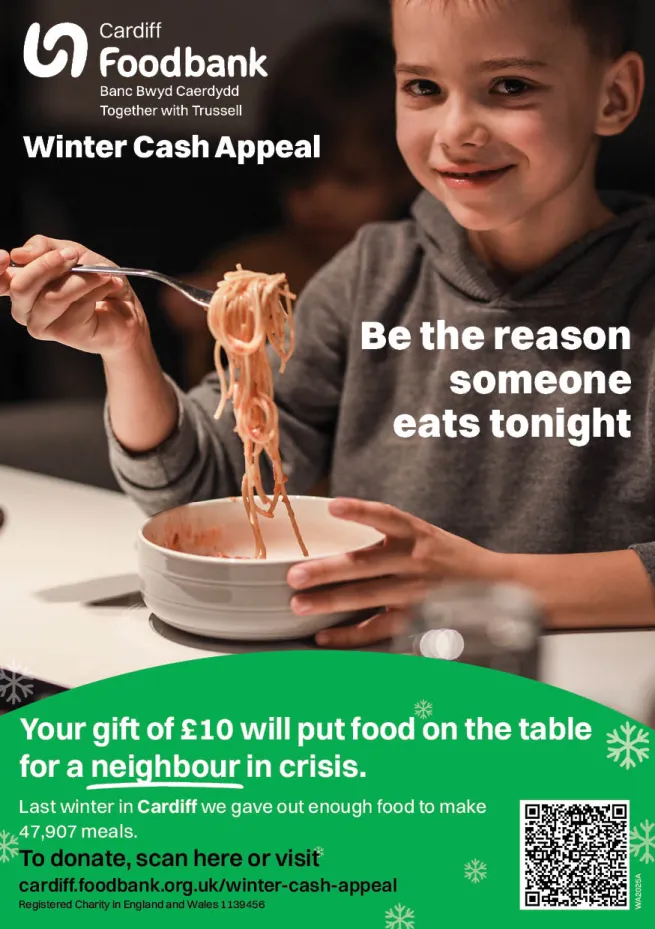 Cardiff Winter Cash Appeal Flyer English