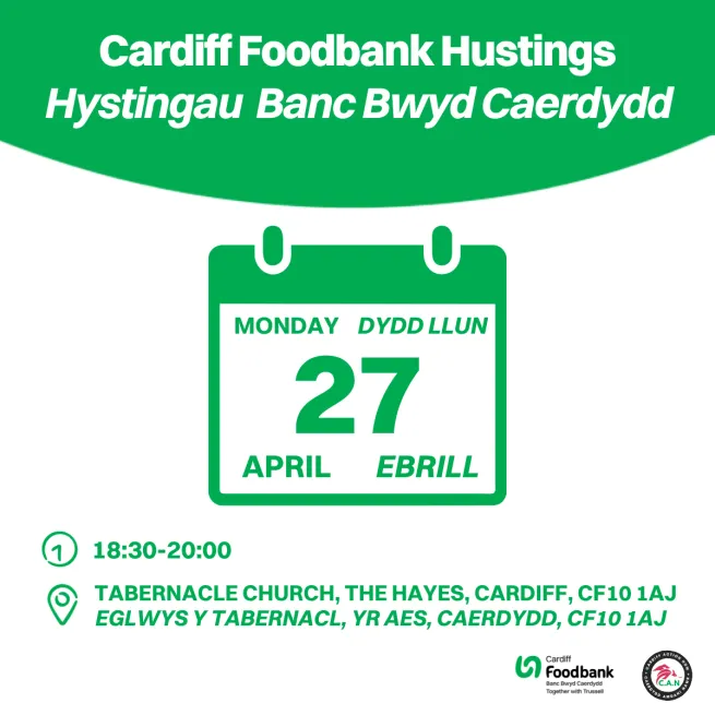 Cardiff Foodbank hustings information