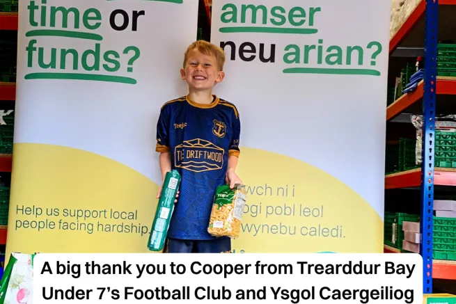 Donations to Anglesey Foodbank