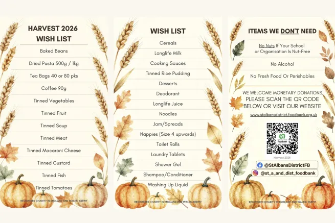 Harvest Appeal Shopping List