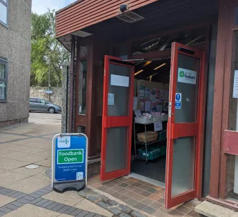 front door of the foodbank