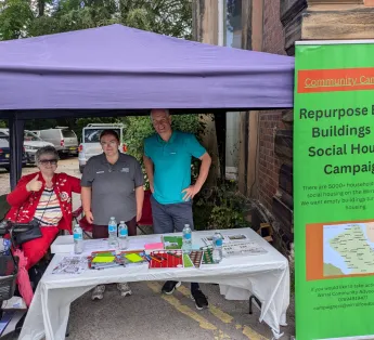Campaign stall at Oxton Markets