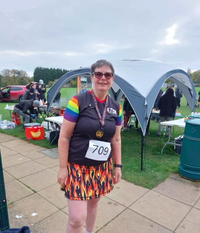 Helen at a previous running event