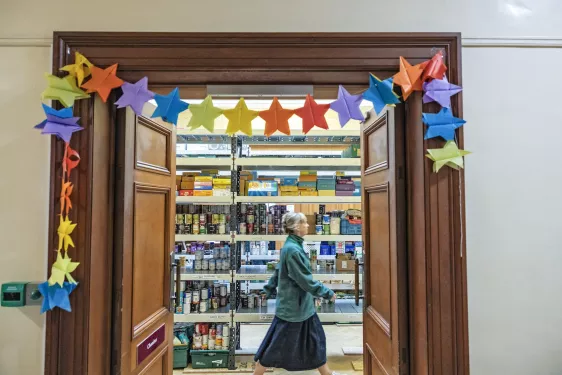 Peeblesshire food bank entrance