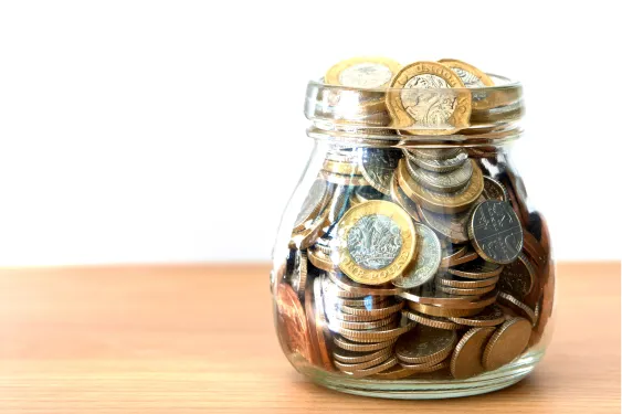 a jar of money