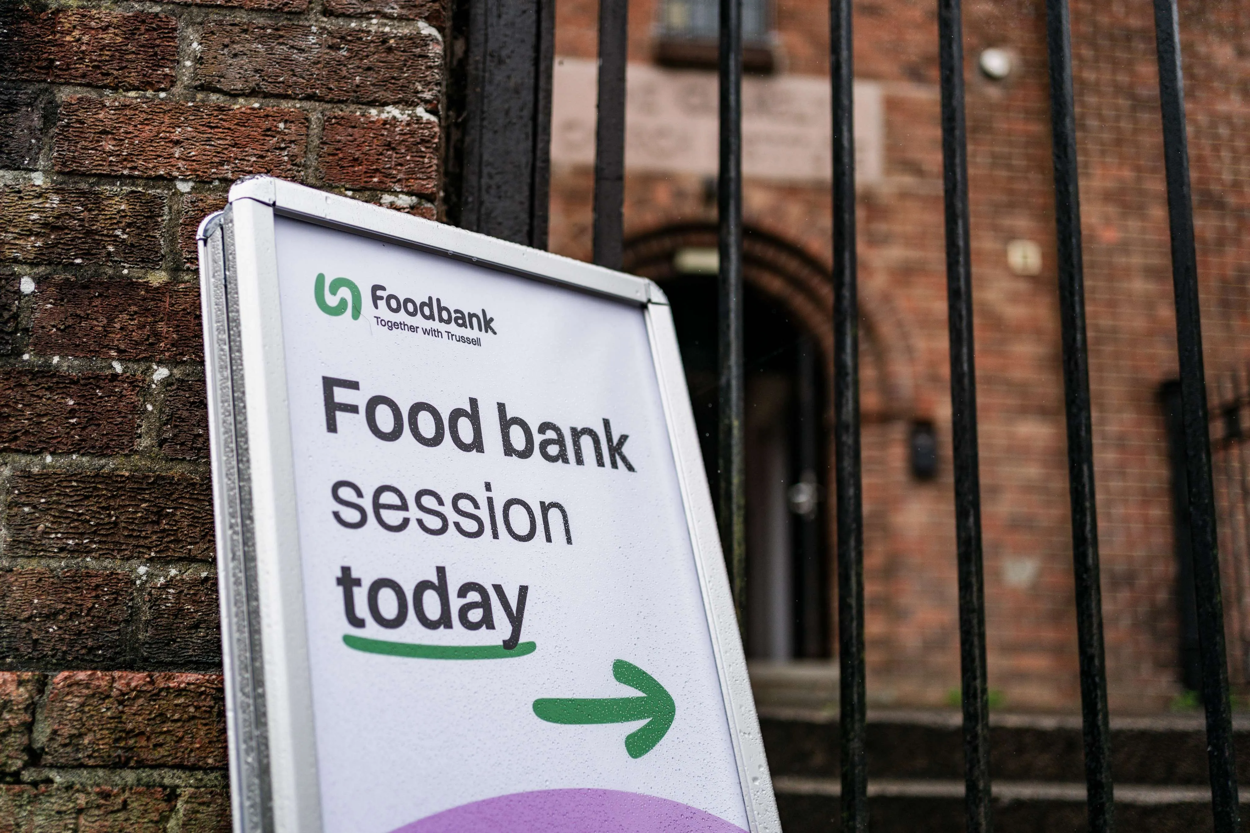 food bank session sign