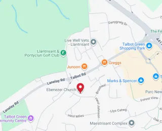 Map, Ebeneezer Church, Talbot Green