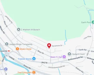 Map, Trealaw Christian Centre