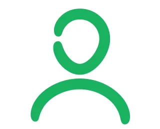 Outline of head and shoulders icon
