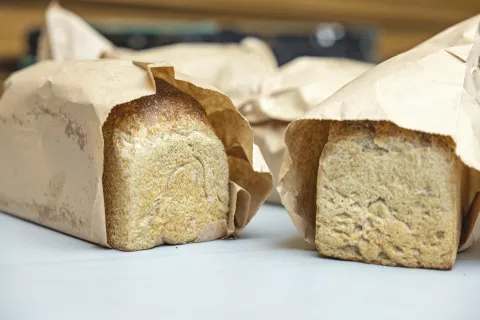 Two loaves of bread at the Peeblesshire foodbank