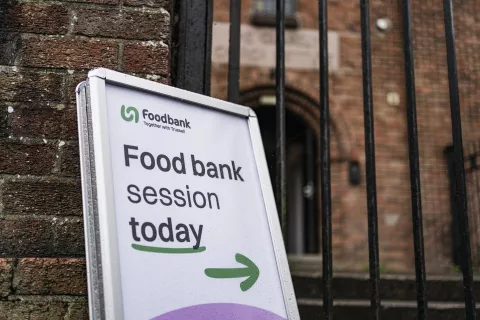 Foodbank Welcome Centre sign