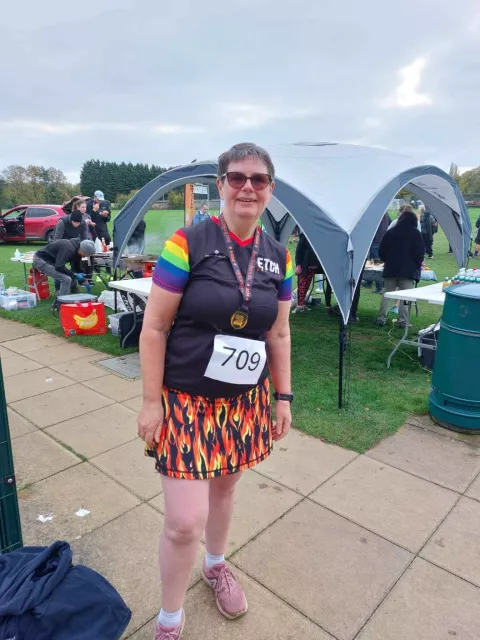 Helen at a previous running event