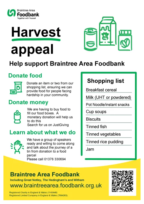 This is the list of items we need for Harvest 