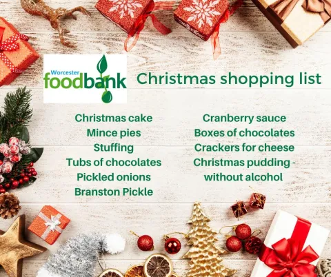 Christmas shopping list showing all the items we urgenty need