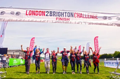 London to Brighton Ultra Challenge finish line