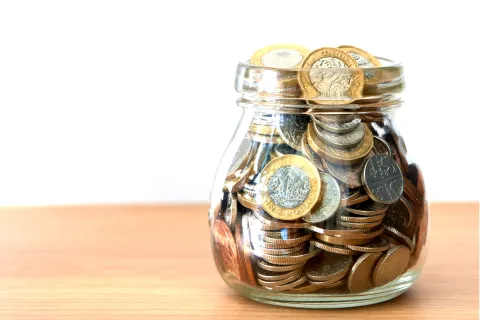 a jar of money