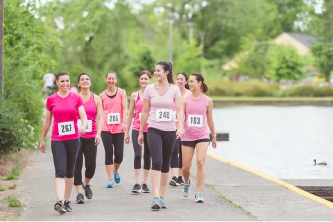 a group of women doing a sponsored walk