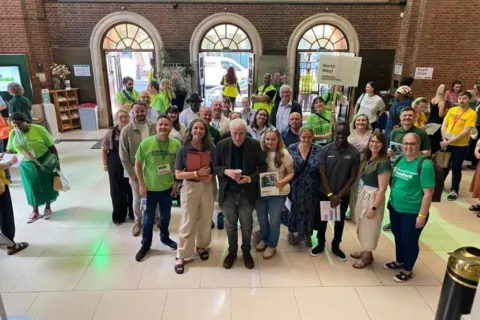 Group of food bank campaigners at lobby day
