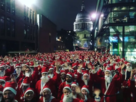 Santa in the City event